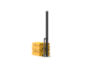 1.8m high 868 Mesh RapidShield End post and Ballast Block - Black Finish