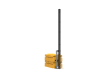 2.4m high 868 Mesh RapidShield End post and Ballast Block - Black Finish