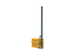 2.4m high 868 Mesh RapidShield End post and Ballast Block - Green Finish
