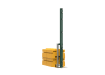 1.8m high RapidShield End post and Ballast Block - Green Finish