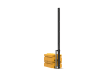 2.4m high RapidShield End post and Ballast Block - Black Finish