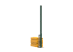 2.4m high RapidShield End post and Ballast Block - Green Finish