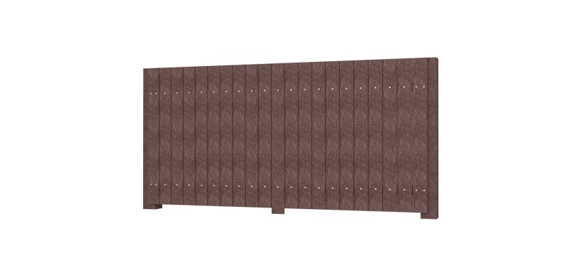 Brown Recycled Plastic Closed Board Fencing System