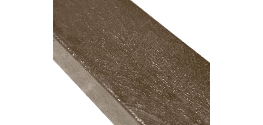 Close up of the brown finish 