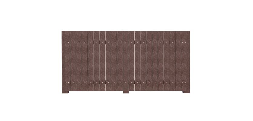 Brown Recycled Plastic Closed Board Fencing System