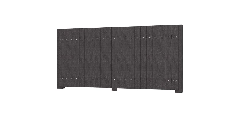 Black Recycled Plastic Closed Board Fencing System