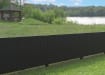 Black Recycled Plastic Closed Board Fencing Installed 