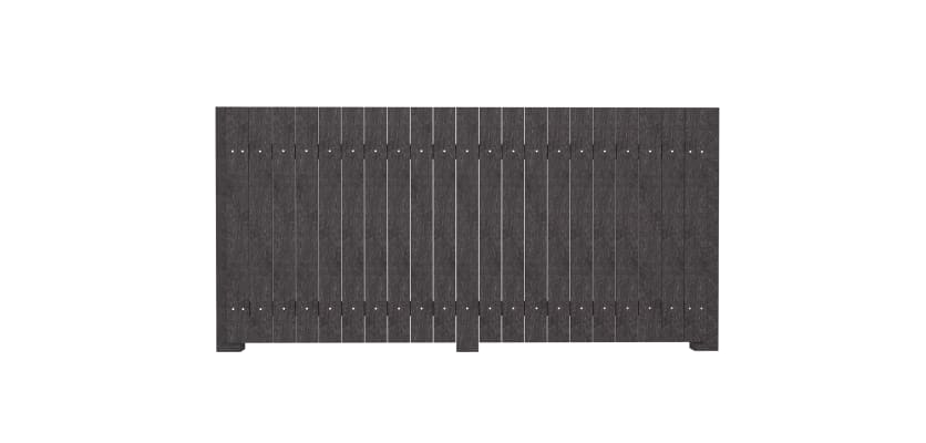 Black Recycled Plastic Closed Board Fencing System