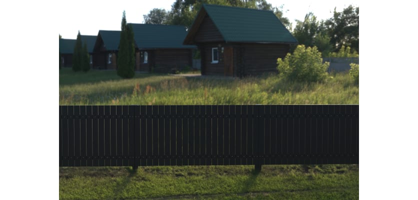 Closed Board fencing installed around houses