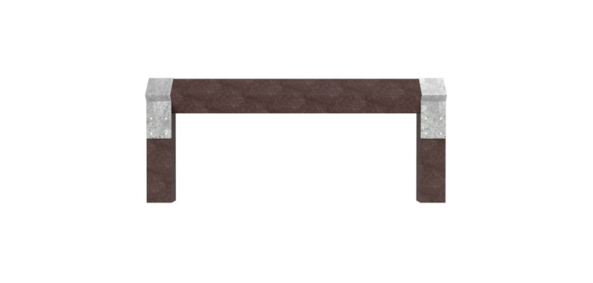 Brown Recycled Plastic Knee Rail Fencing Top Rail in system with posts