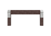 Brown Recycled Plastic Knee Rail Fencing Top Rail in system with posts