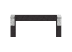Black Recycled Plastic Knee Rail Fencing Top Rail in system with posts