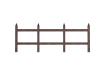 Brown Recycled Plastic Horizontal Rails in the Mortised Fencing system