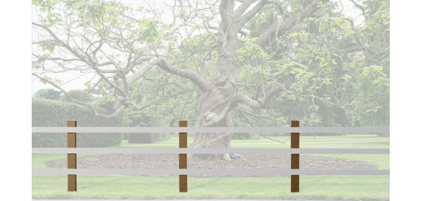 Brown Recycled Plastic Posts installed at a park