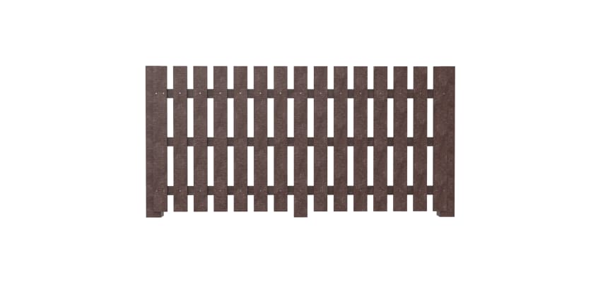 Brown Recycled Plastic Picket Pale Fencing system