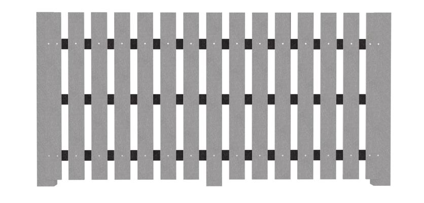 3.1m Horizontal Rail for Recycled Plastic Picket Pale Fencing