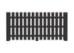 Black Recycled Plastic Picket Pale Fencing system