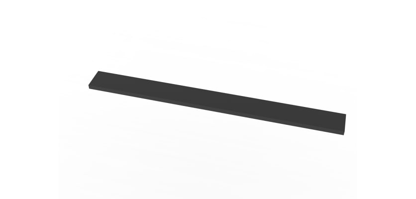 Black Flat Top Pale for Recycled Plastic Picket Pale Fencing