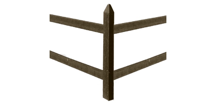 Brown Recycled Plastic Mortised Corner Post