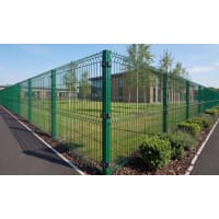 V mesh fencing installed around perimeter 