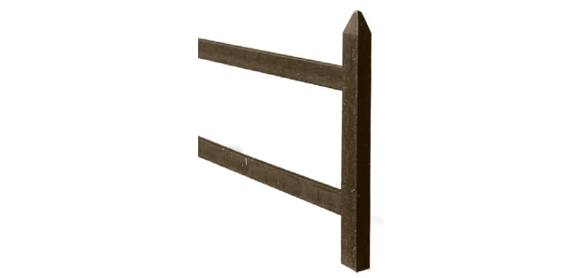 Brown Recycled Plastic Mortised End Post
