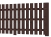 Brown Flat Top Centre Pale in Recycled Plastic Picket Pale Fencing system