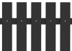 Close up of black  Recycled Plastic Picket Pale Fencing