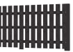 Black Flat Top Centre Pale in Recycled Plastic Picket Pale Fencing system