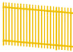 1.2m High Round and Notched Yellow Palisade Security Fencing Kit