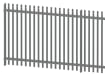 1.2m High Round and Notched Grey Palisade Security Fencing Kit
