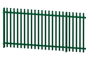 1.2m High Round and Notched Powder Coated Palisade Security Fencing Kit