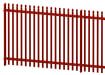 1.2m High Round and Notched Red Palisade Security Fencing Kit