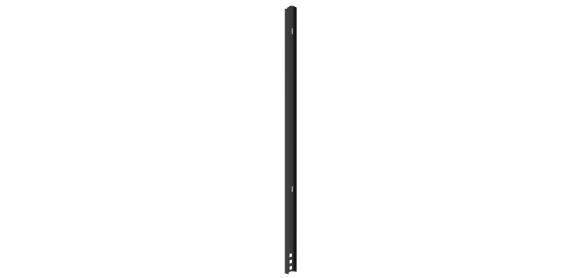 Black 1.2m High Dig-In Post for Palisade Fencing