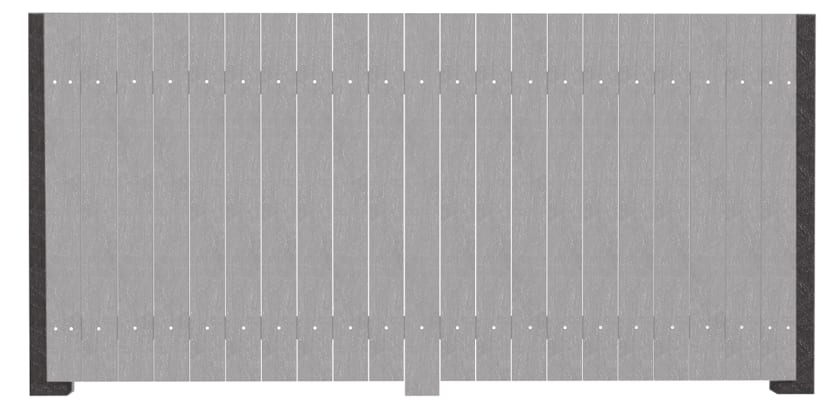 Recycled plastic post for 1.8m closed board system