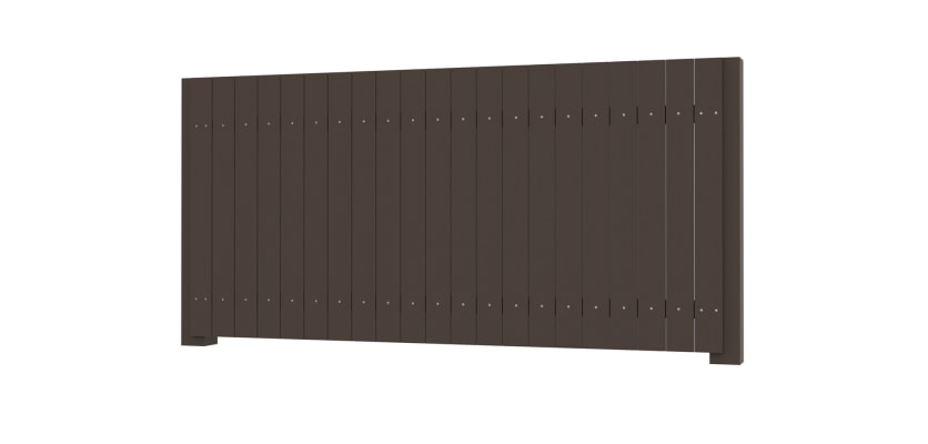 1m recycled plastic rail for closed board fences