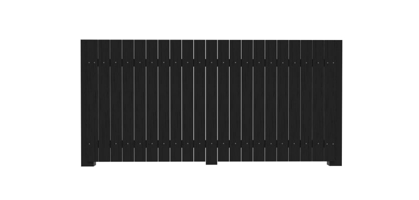 Black Closed Board Fencing System