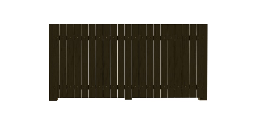Brown Closed Board Fencing System