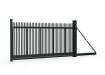An FFL 200 Manual Palisade Cantilever Gate in Black