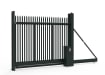 FFL 95 Automated Palisade Cantilever Gate with a Black finish