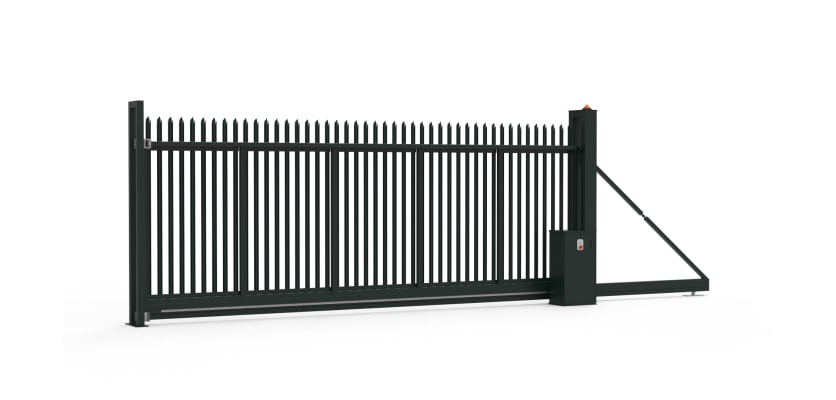 FFL 200 Automated Palisade Cantilever Gate in Black