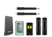 All of the components in the KTOM5024ME Telescopic Double Leaf Swing Gate Operator Kit 