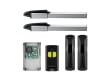 The components included in the CAB Hydro 30AC Hydraulic Double Leaf Swing Gate Operator Kit 