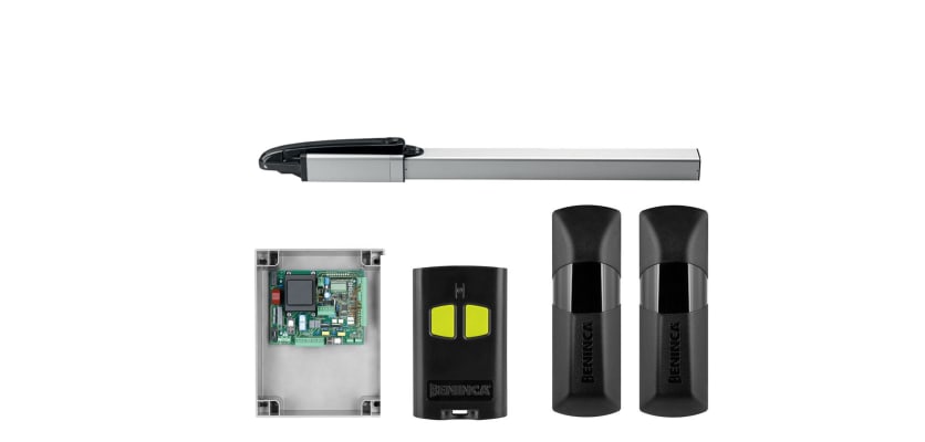 All of the components which are included with the CAB Hydro KSHD 35AC Hydraulic Single Leaf Swing Gate Operator Kit 