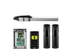 All of the components which are included in the CAB Hydro KSHD 3524EAC Hydraulic Single Leaf Swing Gate Operator Kit 