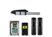All of the items that are included with the CAB Hydro KSHD 5024EAC Hydraulic Single Leaf Swing Gate Operator Kit 