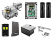 All of the components that are included in the KSDU IT24NVE Underground Single Leaf Swing Gate Operator Kit