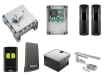 All of the components that are included with the KDU 350NVE Underground Double Leaf Swing Gate Operator Kit 