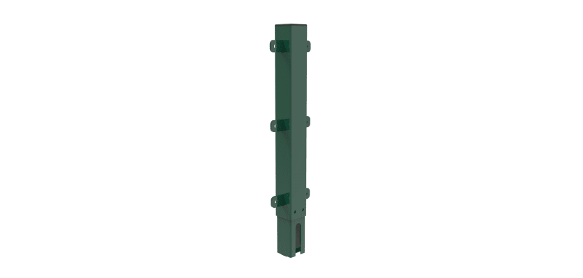 Straight barbed wire bracket for mesh fencing