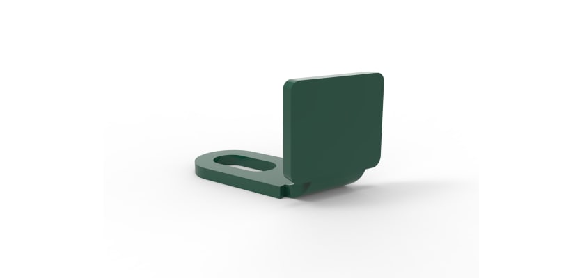 Back view of green twist cleat 