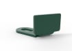 Back of green twist railing cleat